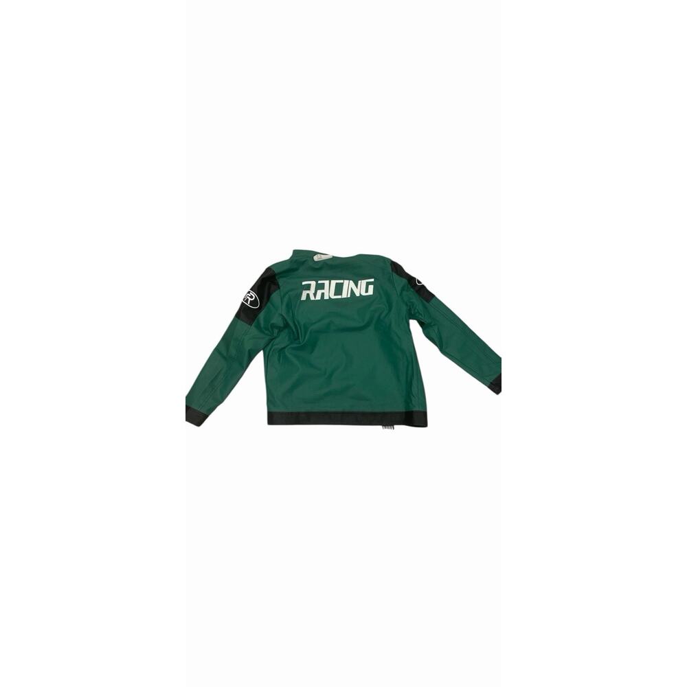 REFINERY REPUBLIC AUTO RACE Green Black Team Racing Racer Jacket Size Large - Picture 4 of 5